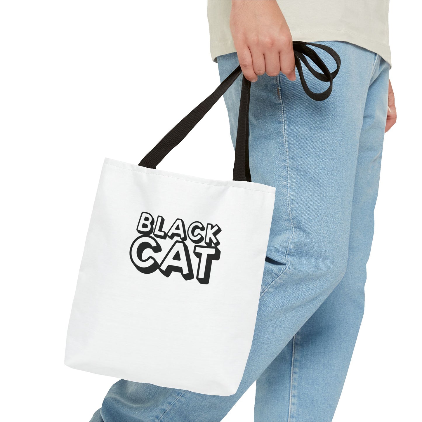 Black Cat-Golden Retriever Couple Tote