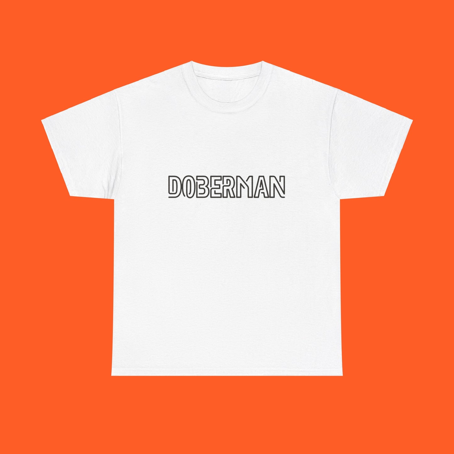 Doberman-Orange Cat Couple Shirt