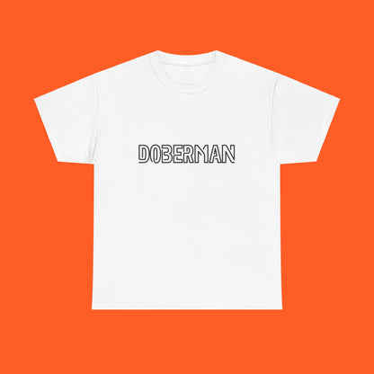 Doberman-Orange Cat Couple Shirt