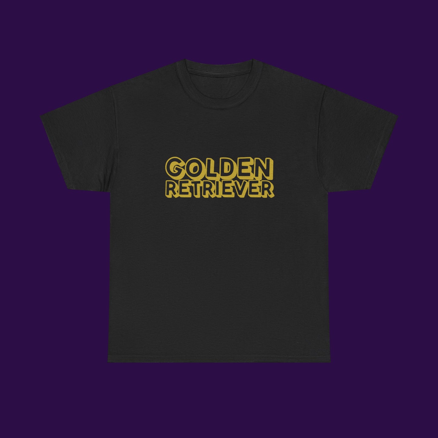 Golden Retriever-Black Cat Couple Shirt