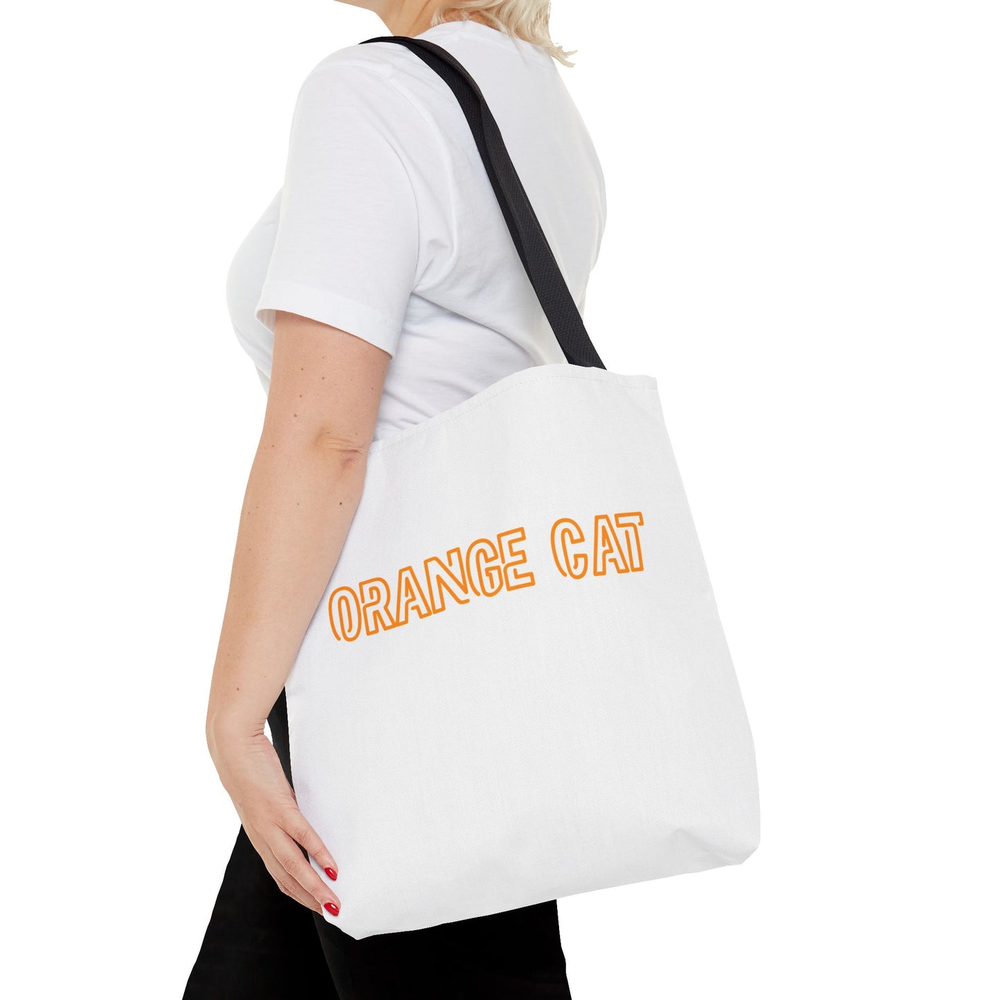 Orange Cat-Doberman Couple Tote Bag