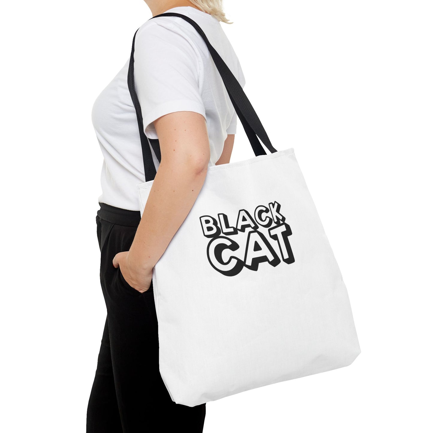 Black Cat-Golden Retriever Couple Tote