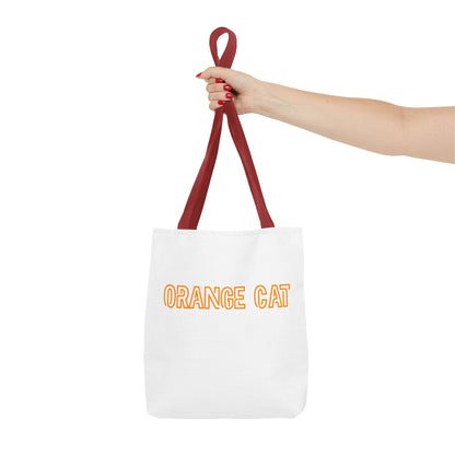 Orange Cat-Doberman Couple Tote Bag