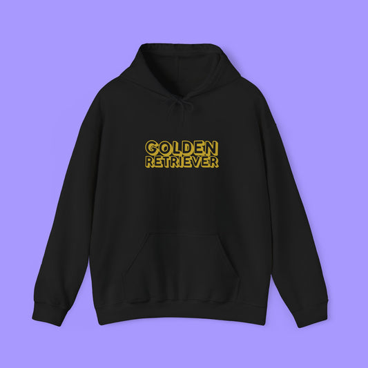 Golden Retriever-Black Cat Couple Hoodie