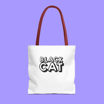 Black Cat-Golden Retriever Couple Tote