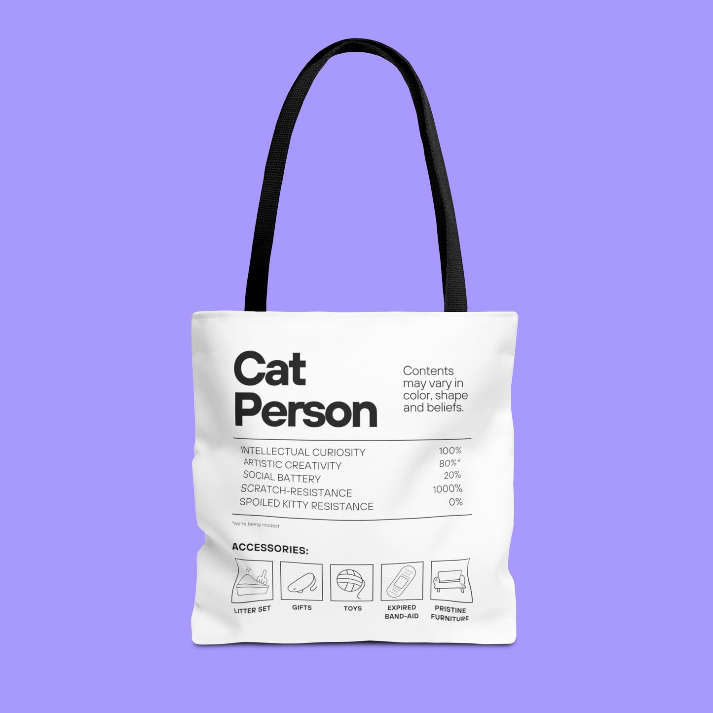 Cat Person Tote Bag