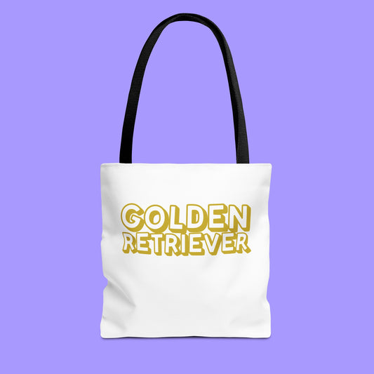 Golden Retriever-Black Cat Couple Tote Bag