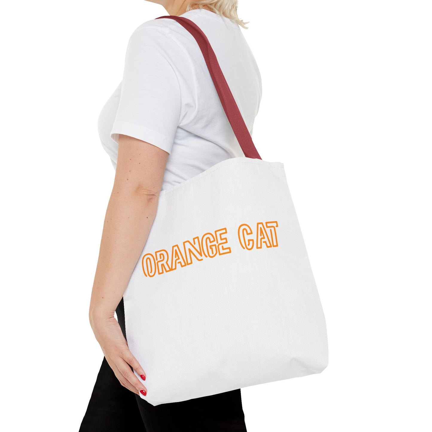 Orange Cat-Doberman Couple Tote Bag