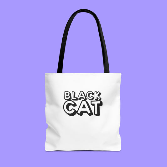 Black Cat-Golden Retriever Couple Tote