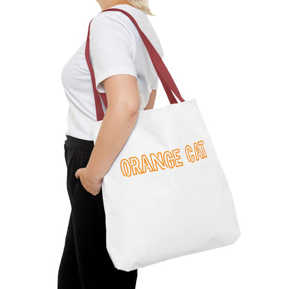 Orange Cat-Doberman Couple Tote Bag