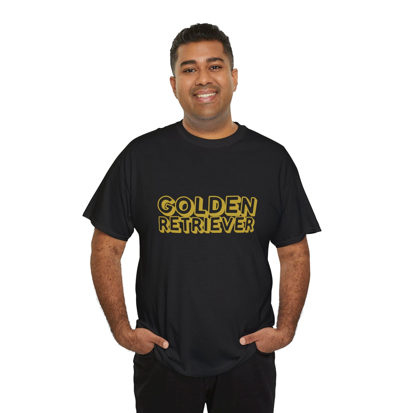 Golden Retriever-Black Cat Couple Shirt