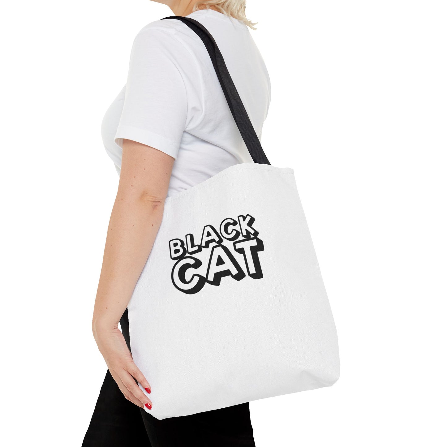 Black Cat-Golden Retriever Couple Tote