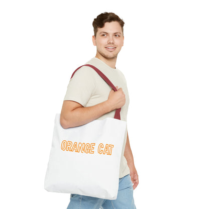 Orange Cat-Doberman Couple Tote Bag