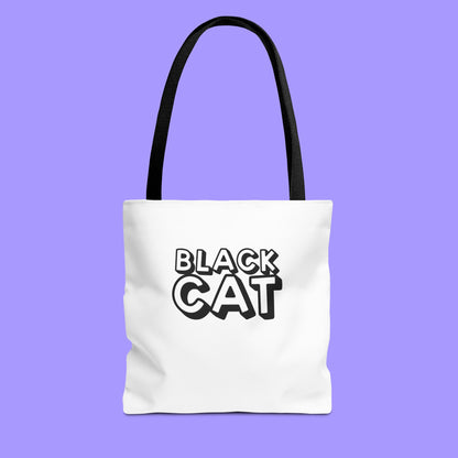 Black Cat-Golden Retriever Couple Tote