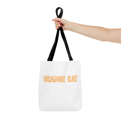 Orange Cat-Doberman Couple Tote Bag