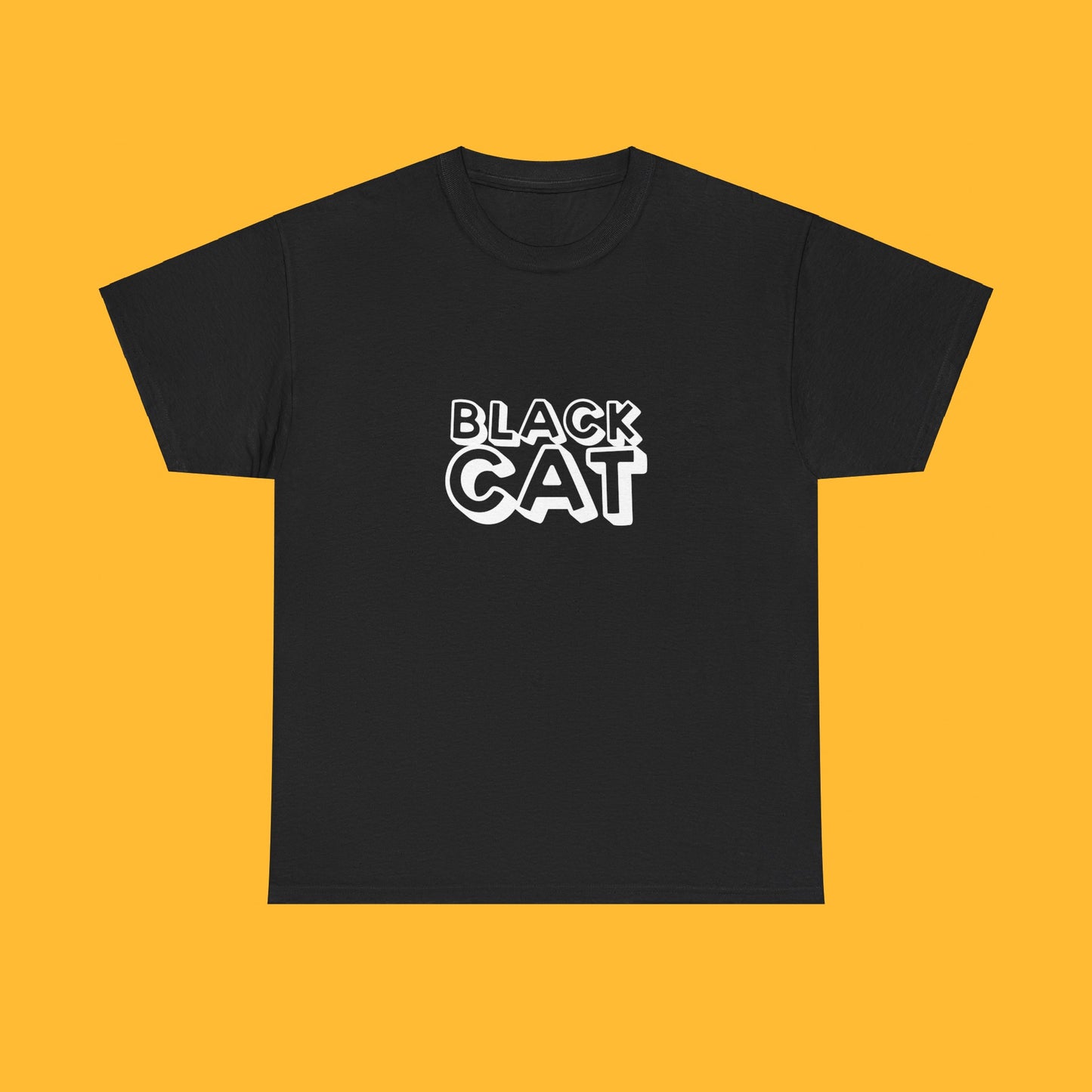 Black Cat-Golden Retriever Couple Shirt