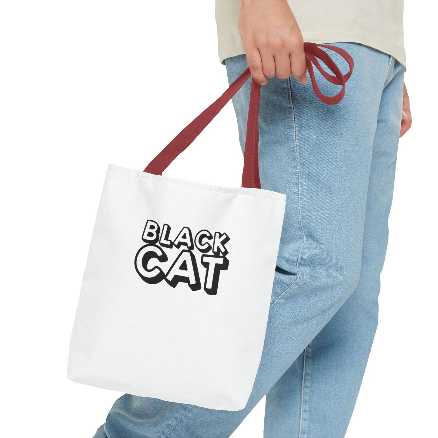 Black Cat-Golden Retriever Couple Tote