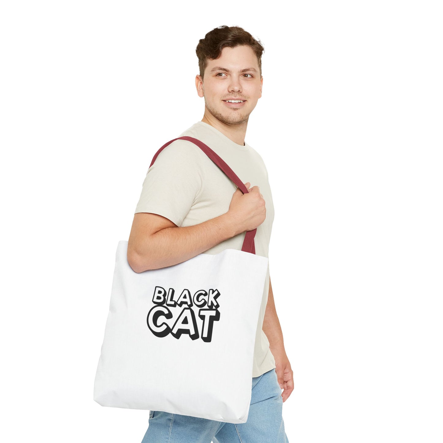 Black Cat-Golden Retriever Couple Tote