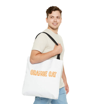 Orange Cat-Doberman Couple Tote Bag