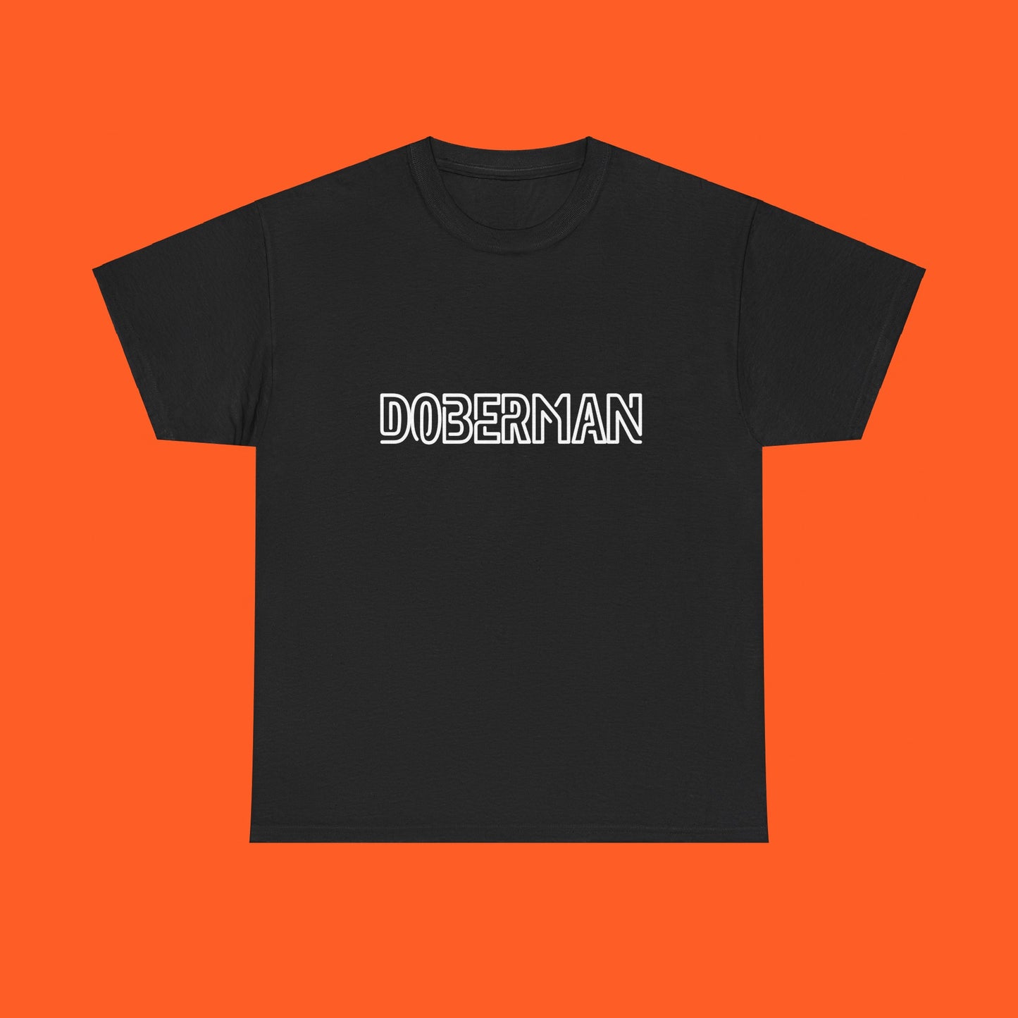 Doberman-Orange Cat Couple Shirt