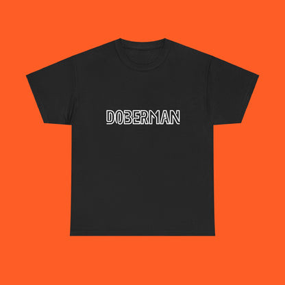 Doberman-Orange Cat Couple Shirt