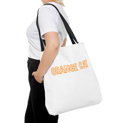 Orange Cat-Doberman Couple Tote Bag