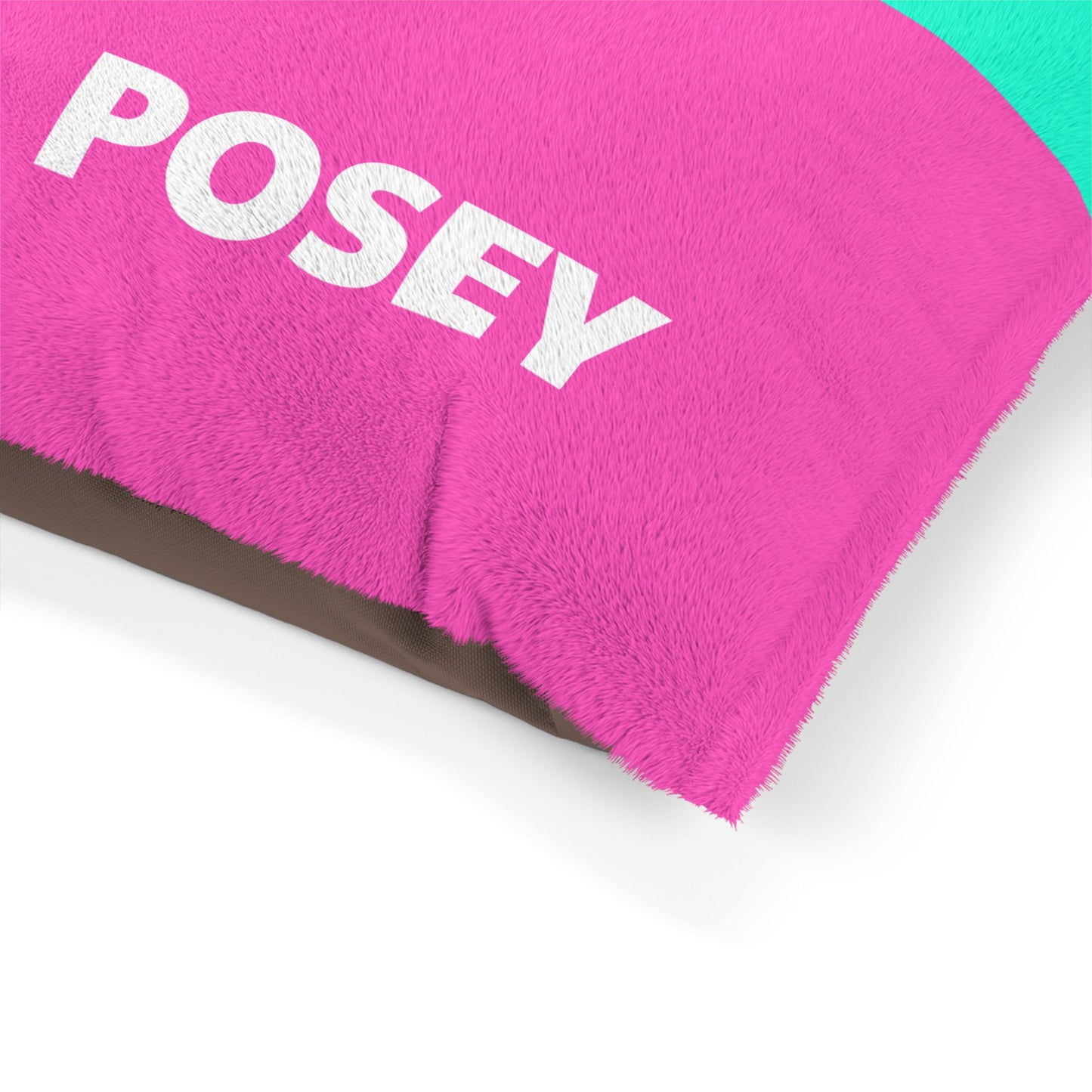 Hot Pink Cyan Personalized Pet Bed