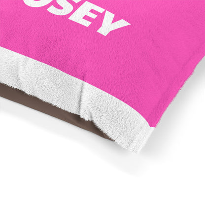 Hot Pink Cyan Personalized Pet Bed